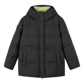 Daunenjacke mit Kapuze „Schwarz-Weiß“