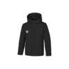 Daunenjacke mit Kapuze und Buchstabenprint „Silver Black“