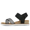 Desert Kiss Cross Strap Casual Sandale „Brown Black“