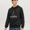 Diamond Series Letter Hoodie „Schwarz Weiß“