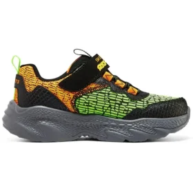 Dino-Lights Sneaker „Grün Orange Schwarz“