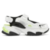 DLites Sandalen „Weiß Schwarz Neongrün“