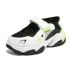 DLites Sandalen „Weiß Schwarz Neongrün“