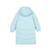 Einfache gewebte lange Daunenjacke „Blau“