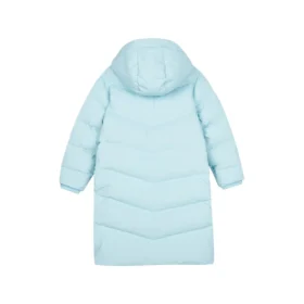 Einfache gewebte lange Daunenjacke „Blau“