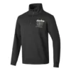 Einfacher gewebter Pullover mit halbem Reißverschluss und Rundhalsausschnitt „Schwarz Weiß“
