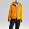 Einfarbige 3-in-1-Jacke mit Reißverschluss „Orange Teal“