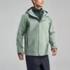 Einfarbige 3-in-1-Jacke mit Reißverschluss „Teal“
