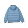 Einfarbige Daunenjacke mit Kapuze und Logo-Print „Blau-Türkis-Grün“