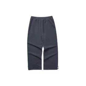 Einfarbige, gerade geschnittene Sport-Strickhose mit mittlerer Leibhöhe „Grau“