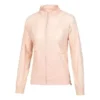 Einfarbige Jacke mit seitlichen Streifen „Pink-Weiß“