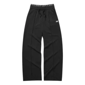 Einfarbige, lässige, locker sitzende Sporthose „Schwarz-Grau“