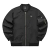 Einfarbige Reißverschlussjacke „Schwarz“