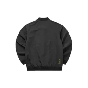 Einfarbige Reißverschlussjacke „Schwarz“