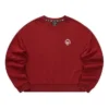 Einfarbiges, locker sitzendes Sweatshirt mit Rundhalsausschnitt „Burgundy“