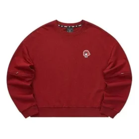 Einfarbiges, locker sitzendes Sweatshirt mit Rundhalsausschnitt „Burgundy“ Einfarbiges, locker sitzendes Sweatshirt mit Rundhalsausschnitt „Burgundy“