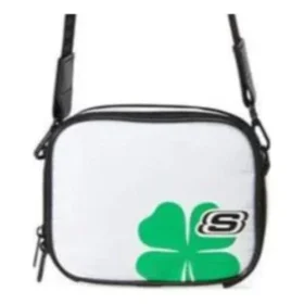 Einseitige Umhängetasche mit Kleeblatt-Logo „White Green“