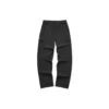Elastische Sport-Hose mit hohem Bund und Buchstabenprint „Schwarz Olivgrün“