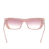 Elevated Cateye Sonnenbrille mit Marmor-Farbverlauf Elevated Cateye Sonnenbrille mit Marmor-Farbverlauf
