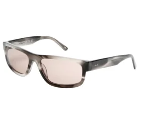 Elevated Rectangle Shiny Horn Sonnenbrille