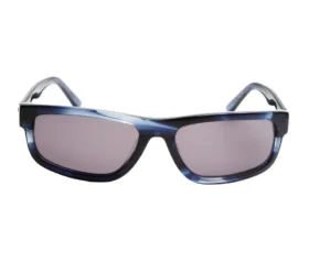 Elevated Rectangle Shiny Horn Sonnenbrille
