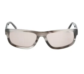 Elevated Rectangle Shiny Horn Sonnenbrille