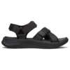 Elite Flex Velcro Sports Schwarze Sandalen