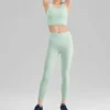 Eng anliegende Sport-Fitness-Leggings „Grün Schwarz Blaugrün“