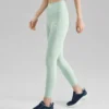 Eng anliegende Sport-Fitness-Leggings „Grün Schwarz Blaugrün“