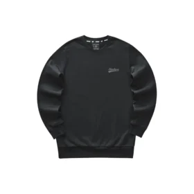 Farbenfrohe Casual-Serie Strick-Sweatshirt mit Rundhalsausschnitt „Schwarz“