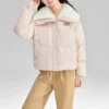 FASHION Daunenjacke mit Buchstabenprint „Pink White“