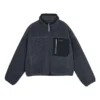 FASHION Kontrast-Patchwork-Strickjacke „Teal“