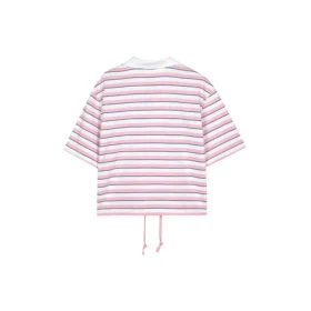 Gestreiftes Poloshirt „Pink White“