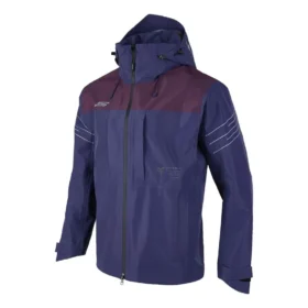 Gewebte Kapuzenjacke „Navy Burgundy“
