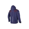 Gewebte Kapuzenjacke „Navy Burgundy“