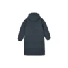 Gewebte lange Daunenjacke „Grey“