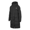 Gewebte lange Daunenjacke „Schwarz-Weiß“