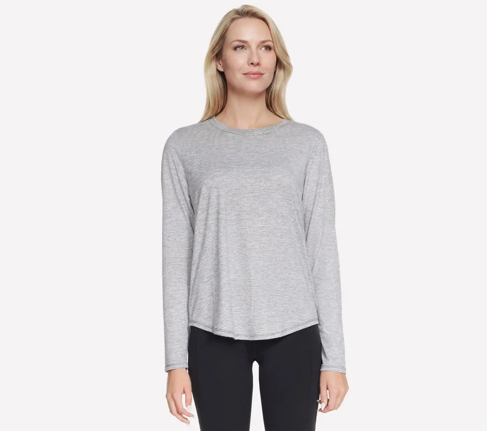 GO DRI Swift Stripe LS Crew GO DRI Swift Stripe LS Crew