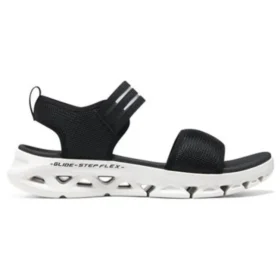 Go Glide-Step Flex Sandale „Schwarz Weiß“