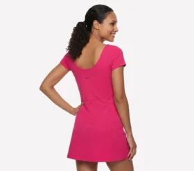 Go Walk Kleid mit Rundhalsausschnitt und kurzen Ärmeln