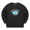 Grafik-Crew-Pullover „Schwarz Weiß Rosa Blau Grau“