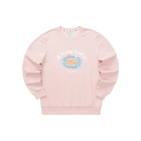 Grafik-Crew-Pullover „Schwarz Weiß Rosa Blau Grau“