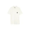 Grafik-Poloshirt „Grau Weiß“
