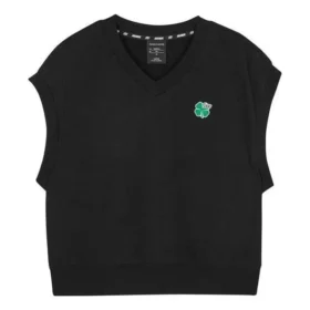 Grafisches, lässiges, ärmelloses T-Shirt „Schwarz“