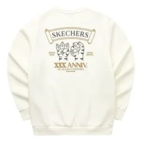 Graphic Crew Sweater „Weiß Schwarz Grau“