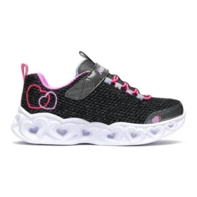 Heart Lights Low-Top K Schwarz/Pink