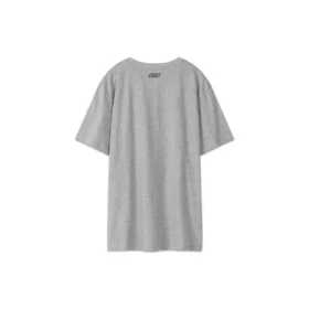 Herren Skechers Kontrastfarben LOGO-Print Strick-T-Shirt mit kurzen Ärmeln Grau