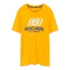 Herren Skechers Logo Kurzarm-Shirt in Gold