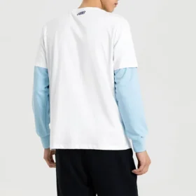 Herren-Skechers mit kontrastfarbenem LOGO-Aufdruck, gestrickt, kurzärmelig, weiß