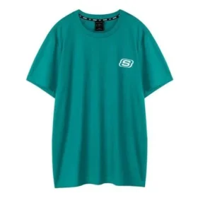 Herren Skechers Printing S Knit Kurzarm-Shirt Grün